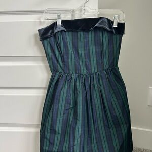 Vineyard Vines Kids Dress in Green and Blue Stripes